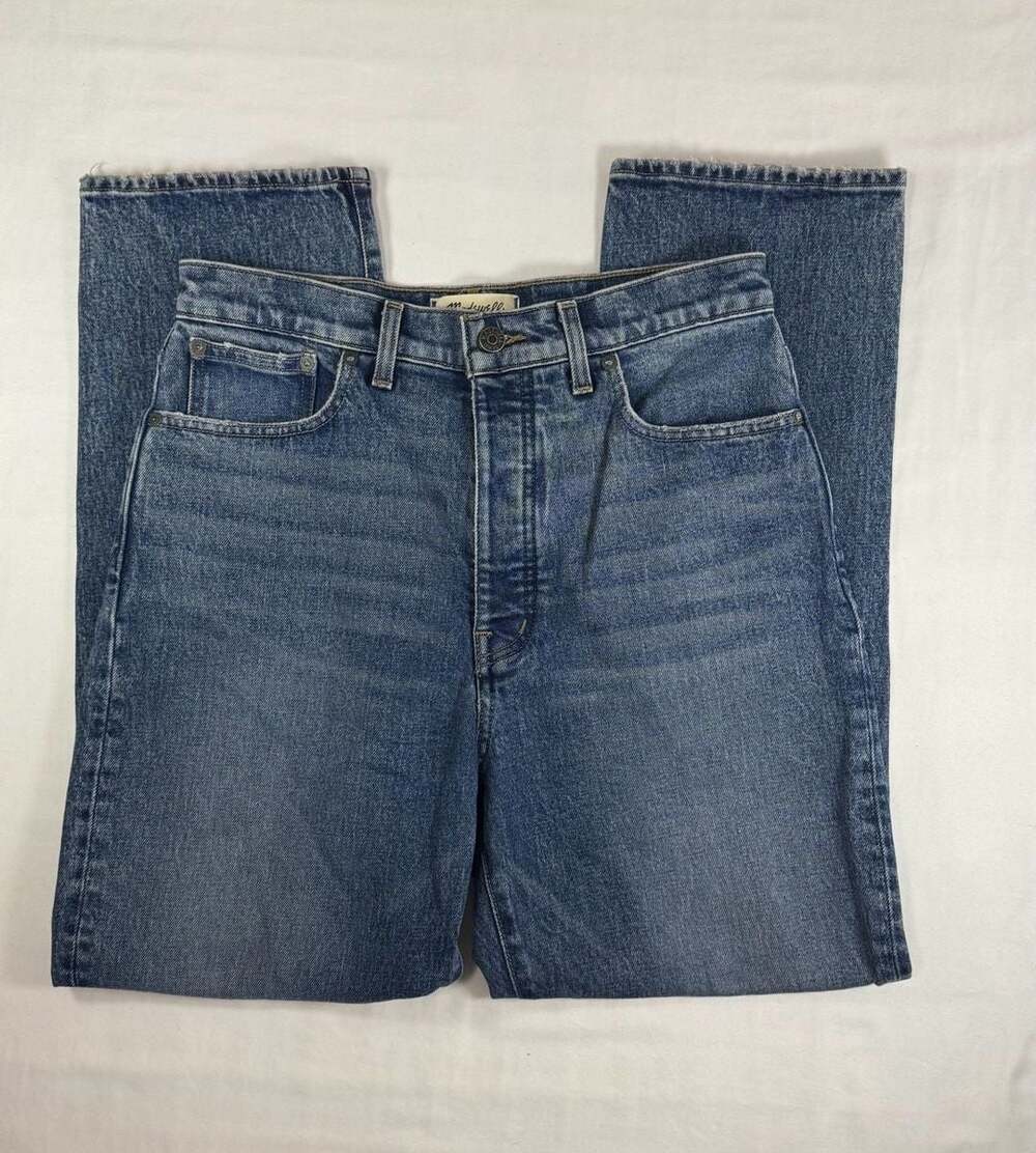 Madewell 90s Straight Crop Jeans Size 28 Blue Denim